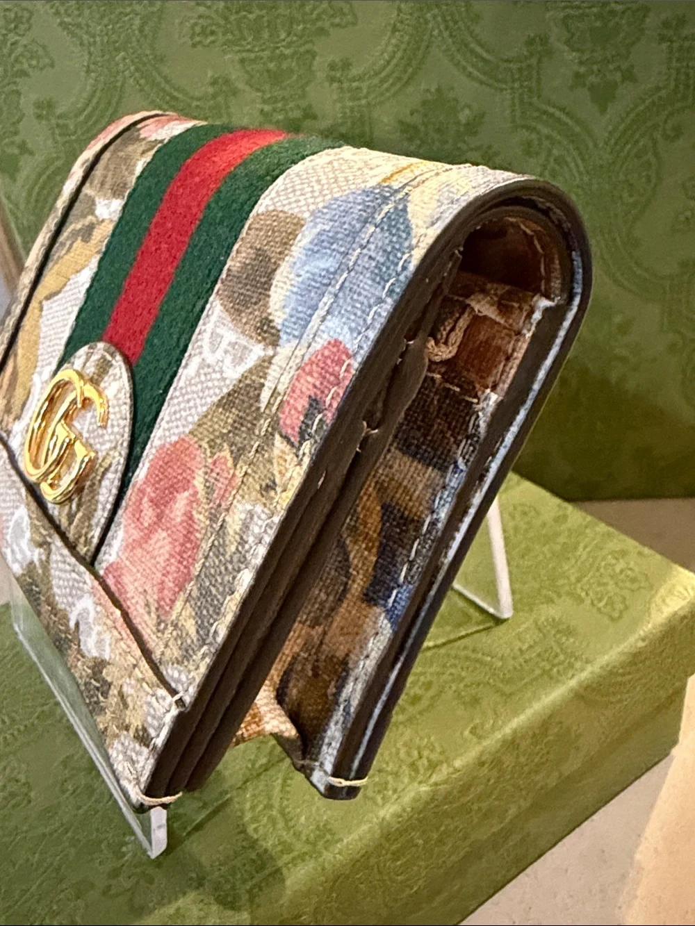 GUCCI | ✨NEW✨ Ophidia GG Flora Card Case Wallet - Picture 4 of 10
